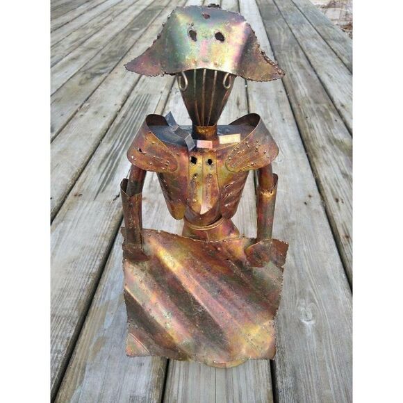 Mid century Brutalist torch cut big Metal Matador - Picture 2 of 12